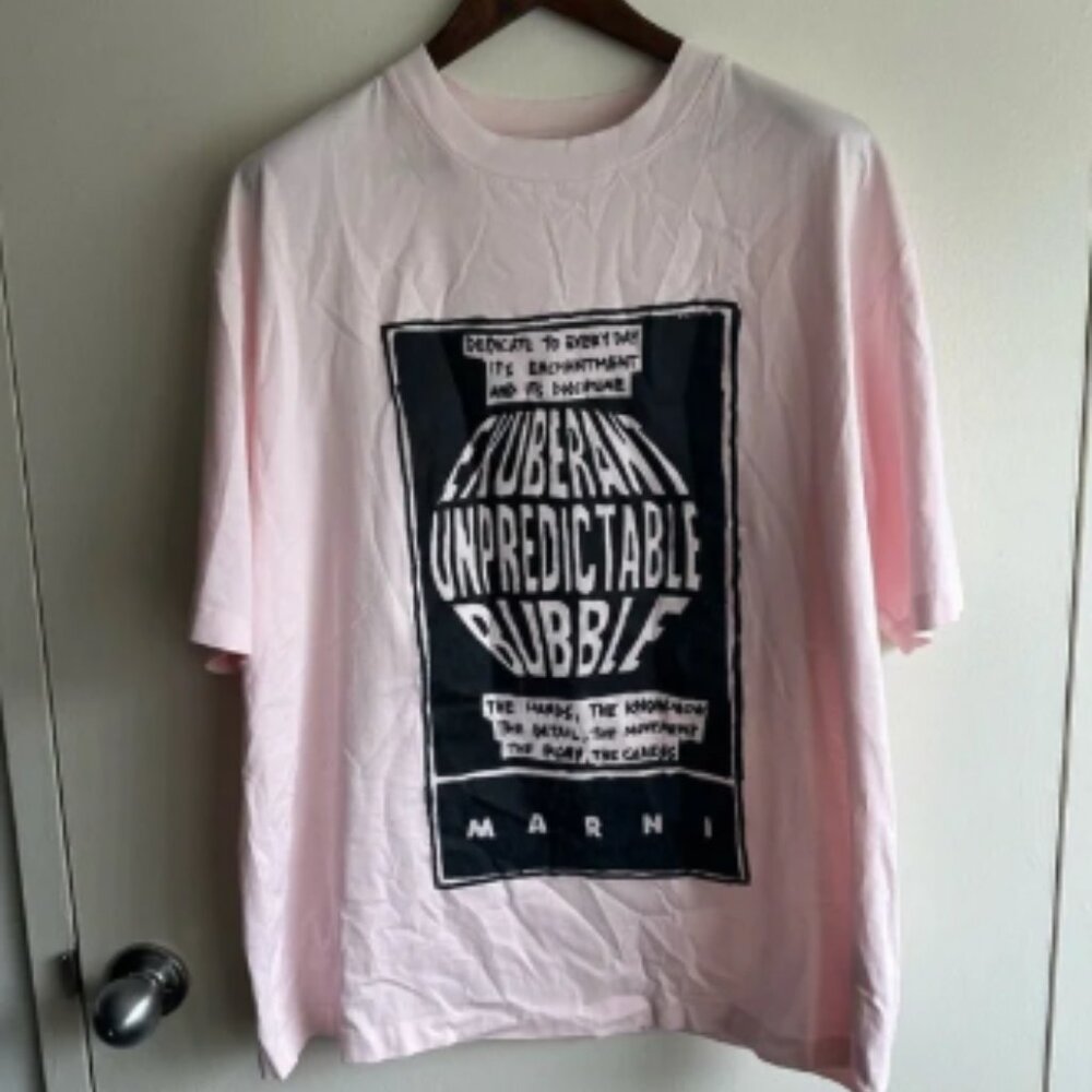 Marni Pink Short Sleeve Graphic Tee